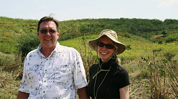 Jim and Karen at the new site